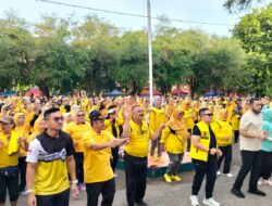 Meriahkan HUT ke-60, DPD Partai Golkar Sumbar Gelar Senam Massal