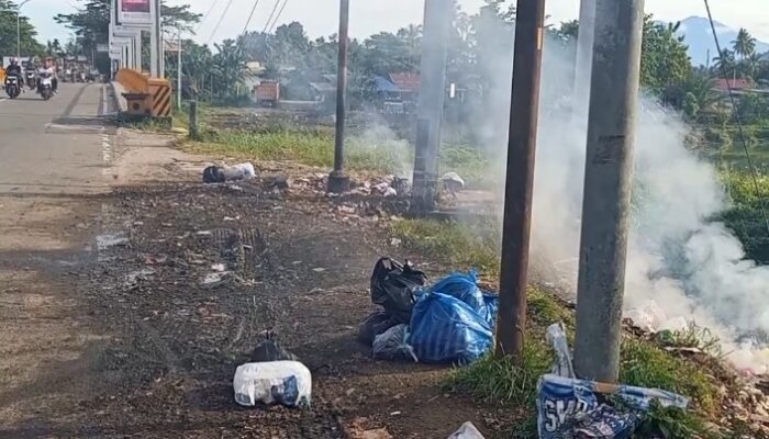 Unggukan Sampah di Jembatan Akses BIM Dibakar di Tempat, DLHPKPP Bantah Berikan Izin